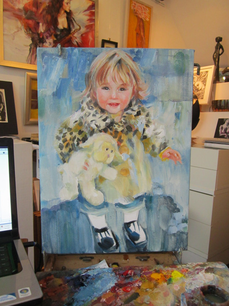 portrait in process, gallery in Old High Street